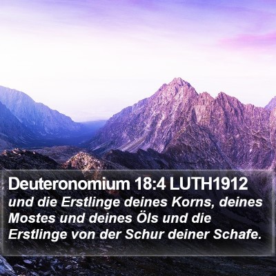 Deuteronomium 18:4 LUTH1912 Bible Verse Image