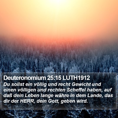 Deuteronomium 25:15 LUTH1912 Bible Verse Image