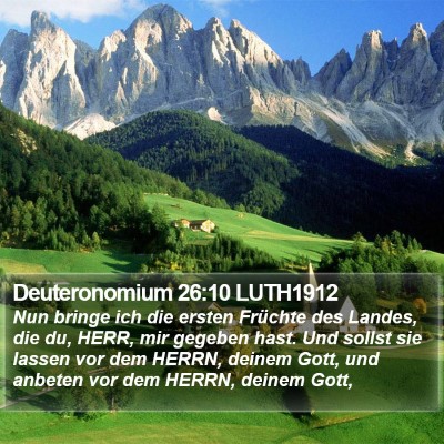 Deuteronomium 26:10 LUTH1912 Bible Verse Image
