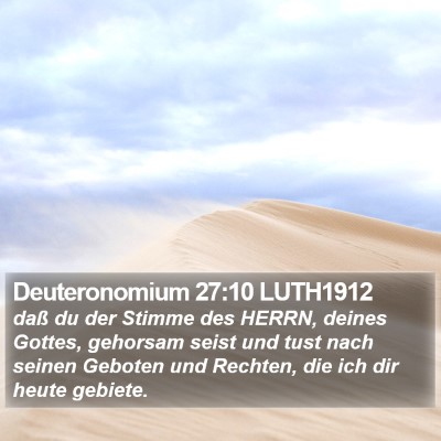 Deuteronomium 27:10 LUTH1912 Bible Verse Image