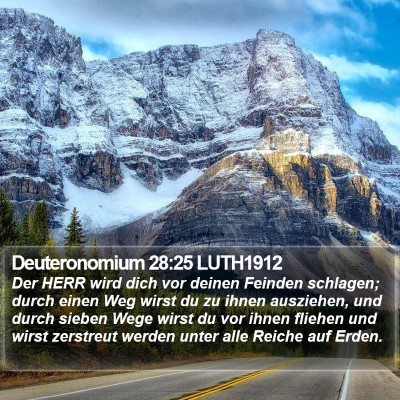 Deuteronomium 28:25 LUTH1912 Bible Verse Image