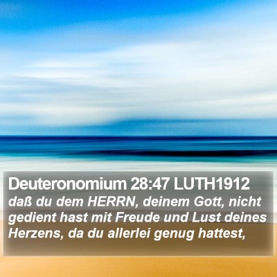 Deuteronomium 28:47 LUTH1912 Bible Verse Image