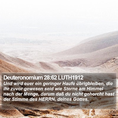Deuteronomium 28:62 LUTH1912 Bible Verse Image