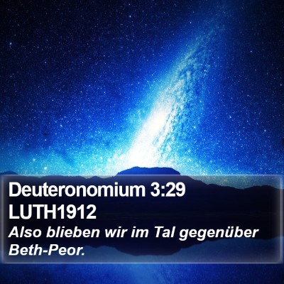 Deuteronomium 3:29 LUTH1912 Bible Verse Image