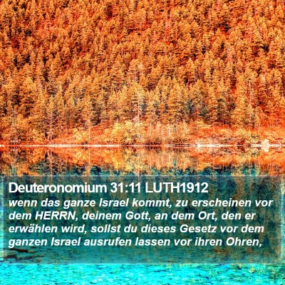 Deuteronomium 31:11 LUTH1912 Bible Verse Image