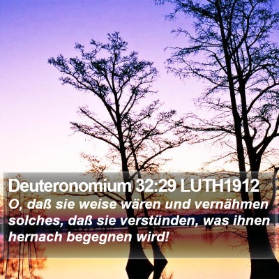 Deuteronomium 32:29 LUTH1912 Bible Verse Image