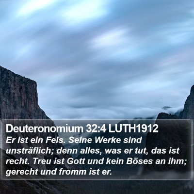 Deuteronomium 32:4 LUTH1912 Bible Verse Image