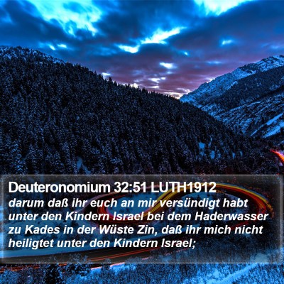Deuteronomium 32:51 LUTH1912 Bible Verse Image