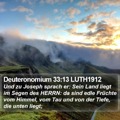 Deuteronomium 33:13 LUTH1912 Bible Verse Image