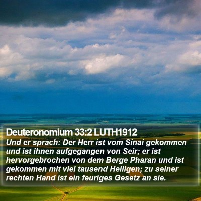 Deuteronomium 33:2 LUTH1912 Bible Verse Image