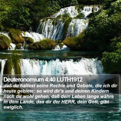 Deuteronomium 4:40 LUTH1912 Bible Verse Image