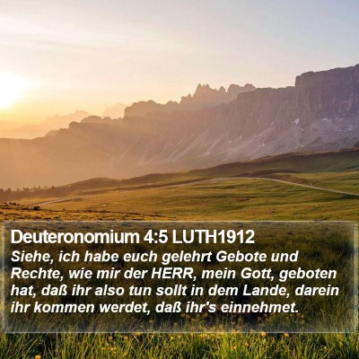 Deuteronomium 4:5 LUTH1912 Bible Verse Image