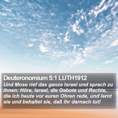 Deuteronomium 5:1 LUTH1912 Bible Verse Image