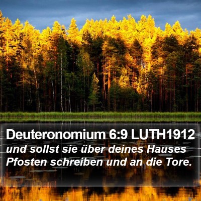 Deuteronomium 6:9 LUTH1912 Bible Verse Image