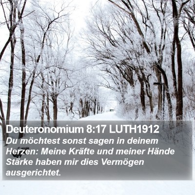 Deuteronomium 8:17 LUTH1912 Bible Verse Image