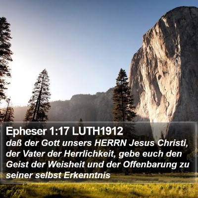 Epheser 1:17 LUTH1912 Bible Verse Image