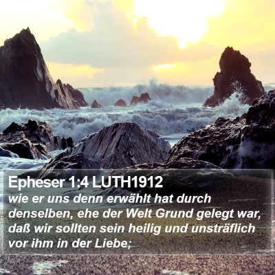 Epheser 1:4 LUTH1912 Bible Verse Image