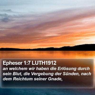 Epheser 1:7 LUTH1912 Bible Verse Image