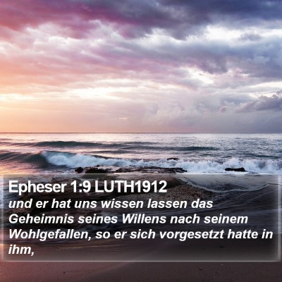 Epheser 1:9 LUTH1912 Bible Verse Image