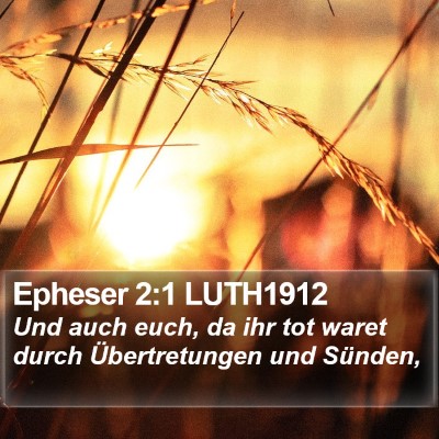 Epheser 2:1 LUTH1912 Bible Verse Image