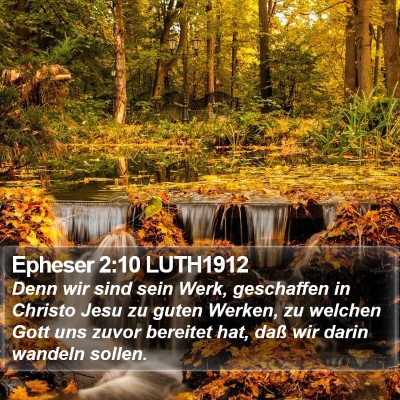 Epheser 2:10 LUTH1912 Bible Verse Image