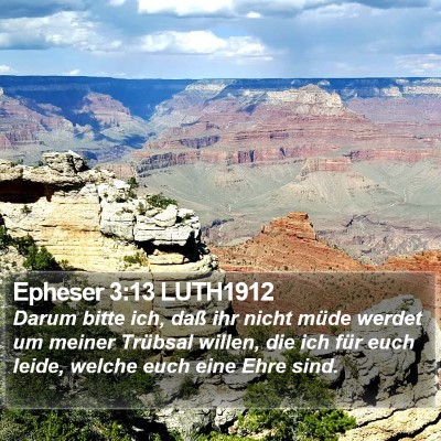 Epheser 3:13 LUTH1912 Bible Verse Image