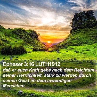 Epheser 3:16 LUTH1912 Bible Verse Image