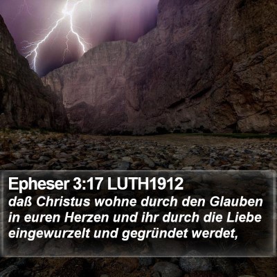 Epheser 3:17 LUTH1912 Bible Verse Image