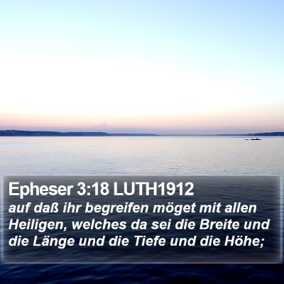 Epheser 3:18 LUTH1912 Bible Verse Image