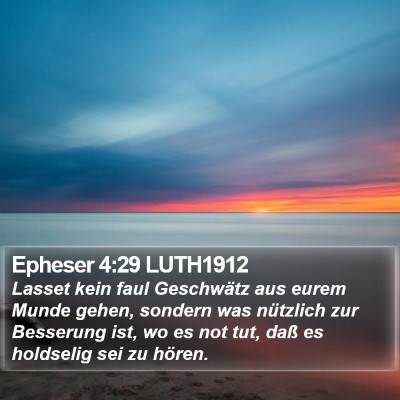 Epheser 4:29 LUTH1912 Bible Verse Image