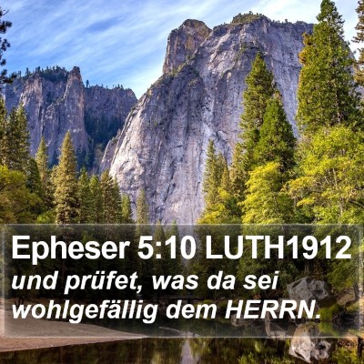 Epheser 5:10 LUTH1912 Bible Verse Image