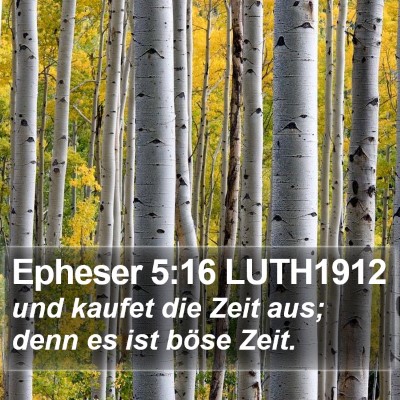 Epheser 5:16 LUTH1912 Bible Verse Image