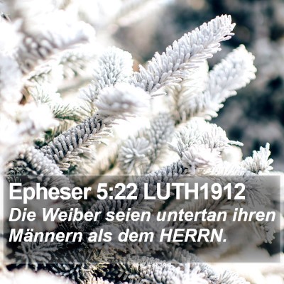 Epheser 5:22 LUTH1912 Bible Verse Image