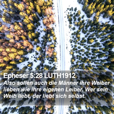 Epheser 5:28 LUTH1912 Bible Verse Image