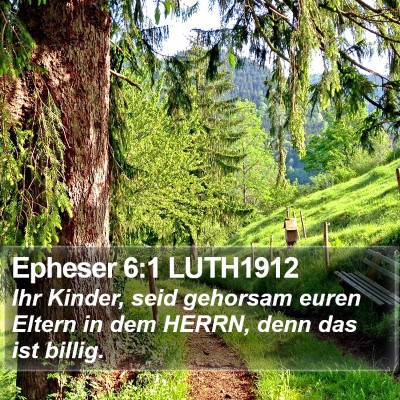 Epheser 6:1 LUTH1912 Bible Verse Image