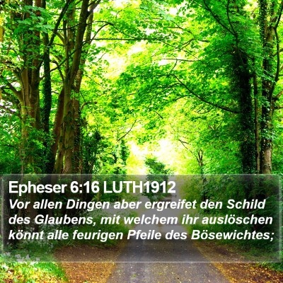 Epheser 6:16 LUTH1912 Bible Verse Image