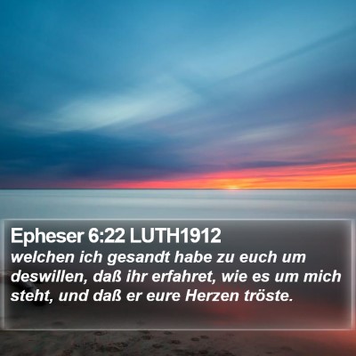 Epheser 6:22 LUTH1912 Bible Verse Image