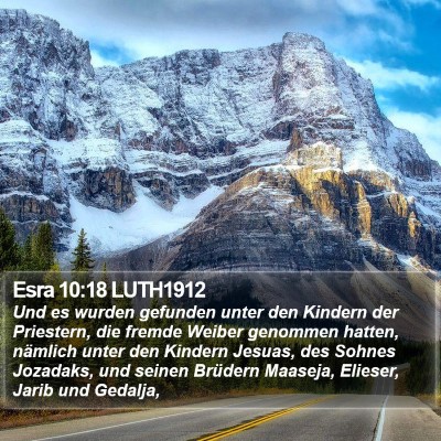Esra 10:18 LUTH1912 Bible Verse Image