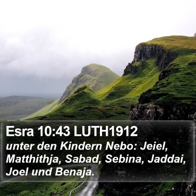 Esra 10:43 LUTH1912 Bible Verse Image