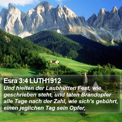 Esra 3:4 LUTH1912 Bible Verse Image