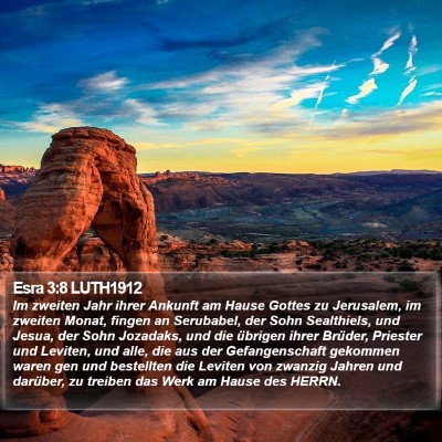 Esra 3:8 LUTH1912 Bible Verse Image