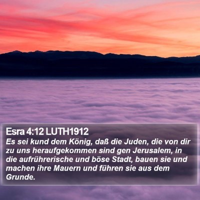 Esra 4:12 LUTH1912 Bible Verse Image
