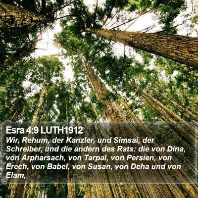 Esra 4:9 LUTH1912 Bible Verse Image