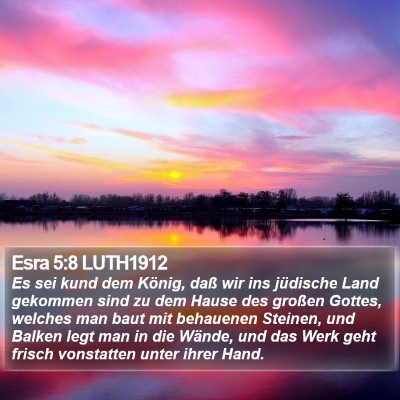 Esra 5:8 LUTH1912 Bible Verse Image