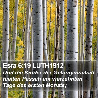 Esra 6:19 LUTH1912 Bible Verse Image