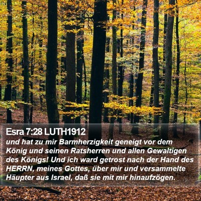 Esra 7:28 LUTH1912 Bible Verse Image