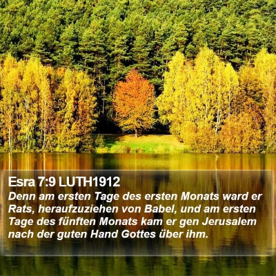 Esra 7:9 LUTH1912 Bible Verse Image