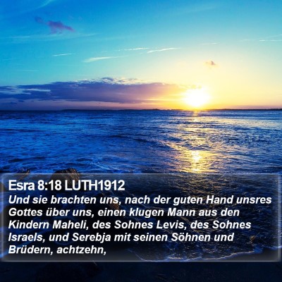 Esra 8:18 LUTH1912 Bible Verse Image
