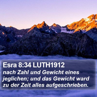 Esra 8:34 LUTH1912 Bible Verse Image