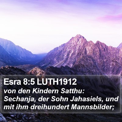 Esra 8:5 LUTH1912 Bible Verse Image